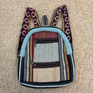 KCL Backpack Bohemian Geometric Print Designed in‎ NYC Made in Nepal